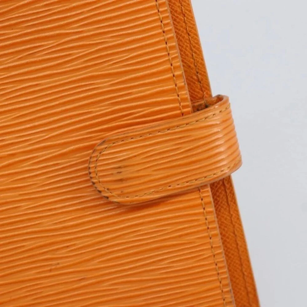 LOUIS VUITTON Epi Agenda PM Day Planner Cover Orange Mandarin R2005H Auth BA